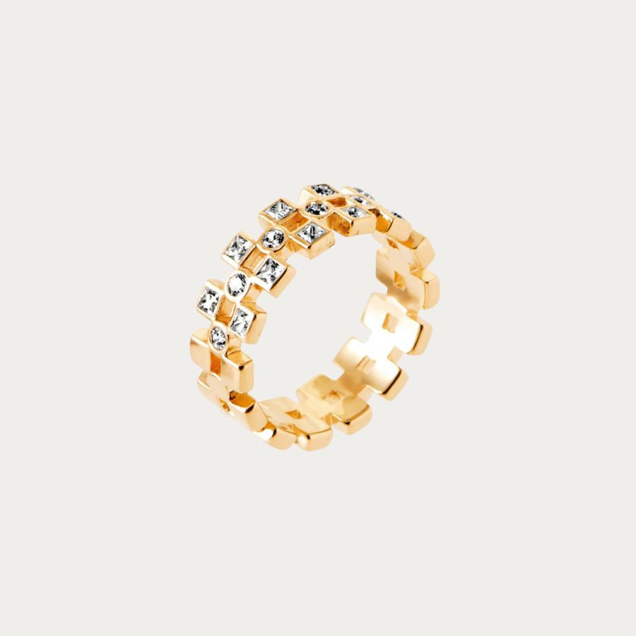 Bague dorée sertie de zirconiums – Meads Bay