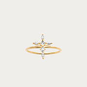 Bague dorée sertie de zirconiums – Saint Martin