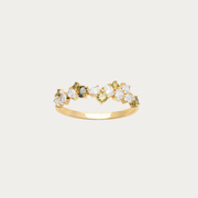 Bague dorée sertie de zirconiums – Anse des pères