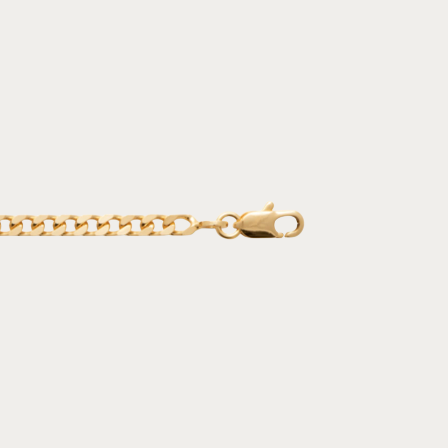 Chaîne Gourmette diamantée plaqué or jaune 18K 3,00 mm | Prendre le Large