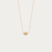 Collier chaîne Monstera doré avec pendentif feuille