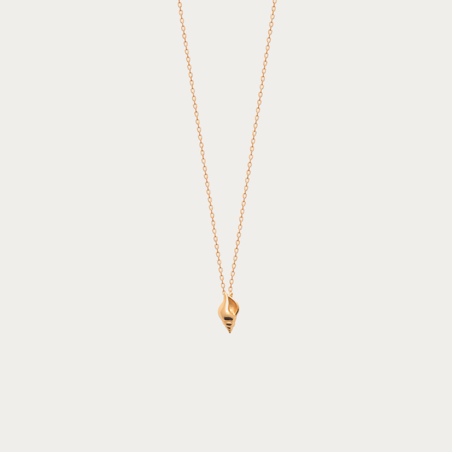 Collier chaîne Shell doré avec pendentif coquillage