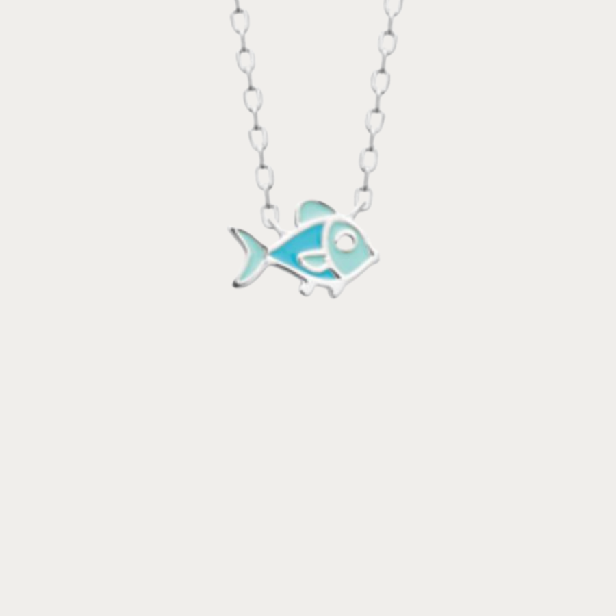 Collier argenté avec pendentif poisson – Mini Océane