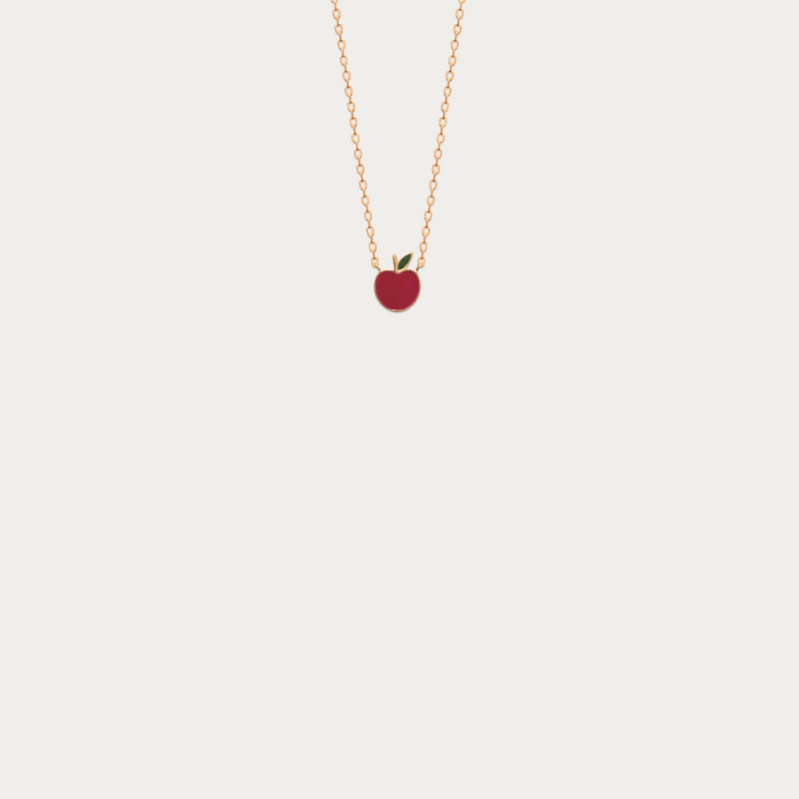 Collier chaîne Api doré avec pendentif pomme