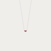 Collier chaîne Kalahari argenté avec pendentif pastèque