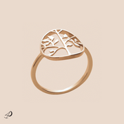 Bague Paparo dorée Arbre de vie