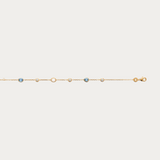 Bracelet chaîne Balistra doré avec zirconiums et Pierre de lune
