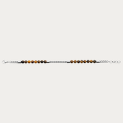 Bracelet acier avec Oeil de tigre – Well's Bay