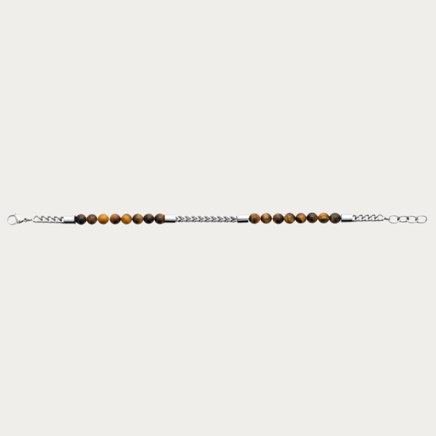 Bracelet acier avec Oeil de tigre – Well's Bay