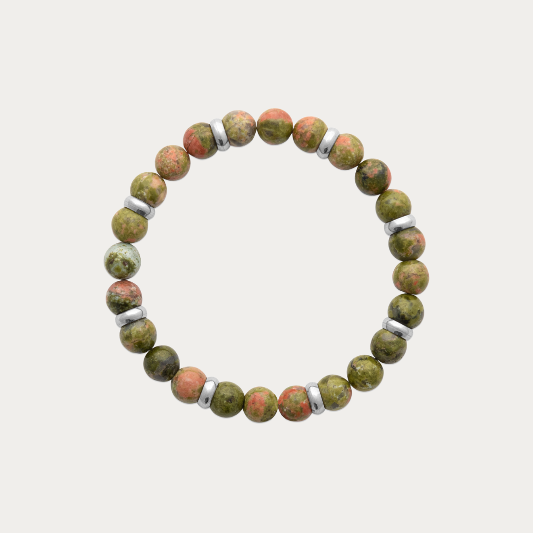 Bracelet élastique Élément avec Unakite