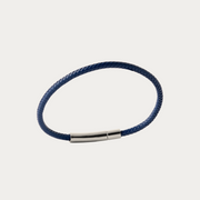 Bracelet Bari en cuir bleu avec fermoir magnétique