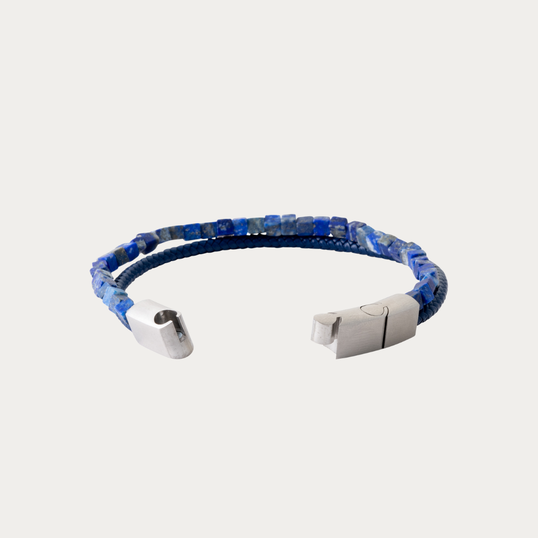 Bracelet Maui en cuir avec Sodalite