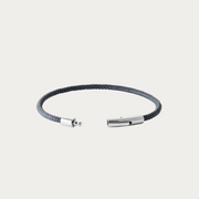 Bracelet Bari en cuir gris avec fermoir magnétique