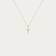 Pendentif doré sertie de zirconiums – Saint Martin