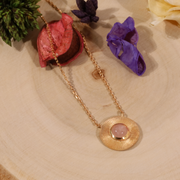 Collier chaîne Tofo avec Quartz rose