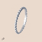 Bague Coronado argentée avec petites boules