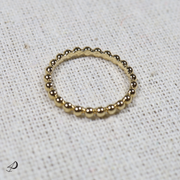 Bague fine Coronado dorée avec petites boules