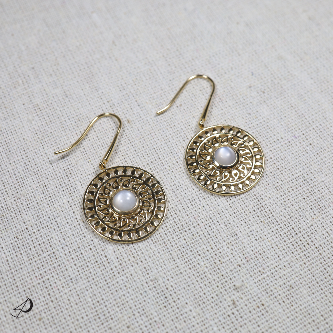 Boucles d'oreilles Alcazar avec Pierre de lune