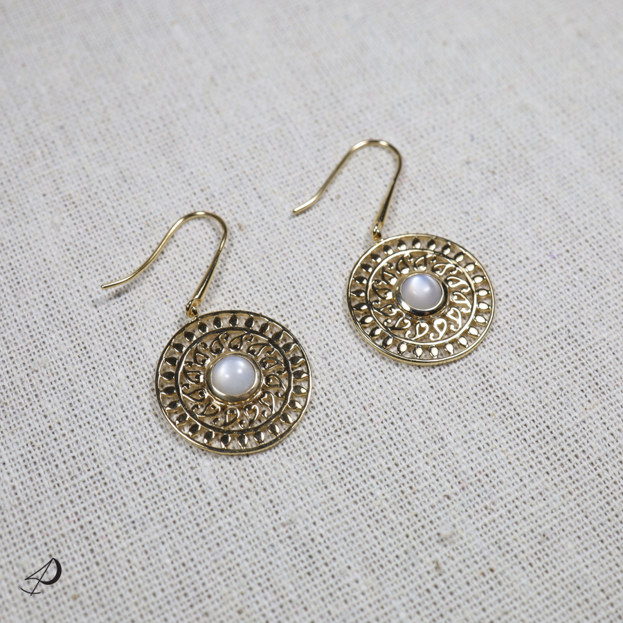 Boucles d'oreilles Alcazar avec Pierre de lune