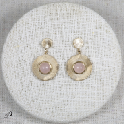 Boucles d'oreilles Tofo avec Quartz rose