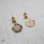 Boucles d'oreilles Safi avec zirconiums blancs