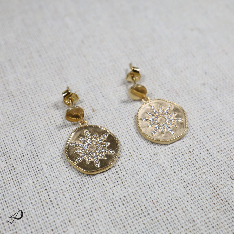 Boucles d'oreilles Safi avec zirconiums blancs