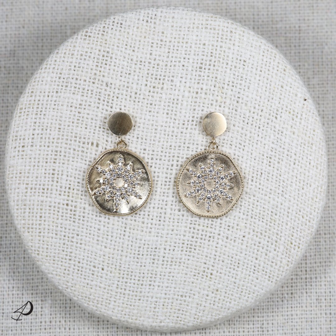 Boucles d'oreilles Safi avec zirconiums blancs