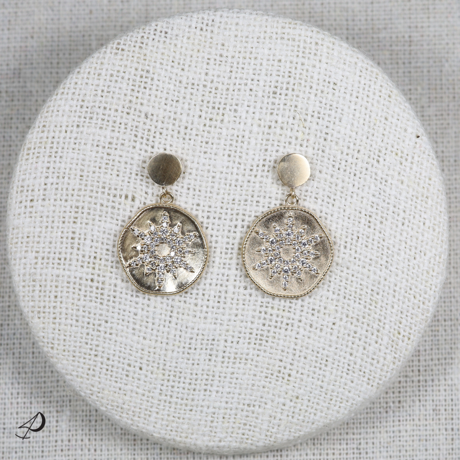 Boucles d'oreilles Safi avec zirconiums blancs