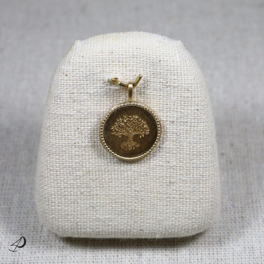 Pendentif Forte doré en forme d'arbre de vie
