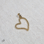 Pendentif Monceau doré en forme de coeur