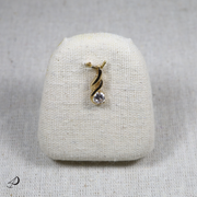 Pendentif Jora doré avec zirconium