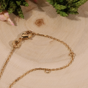 Collier chaîne Variegata doré avec pendentif feuille